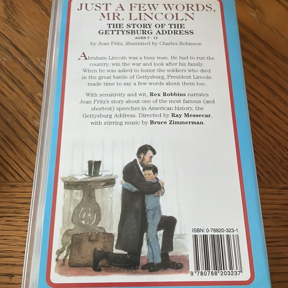 Just a Few Words Mr. Lincoln VHS - Picture 2 of 2